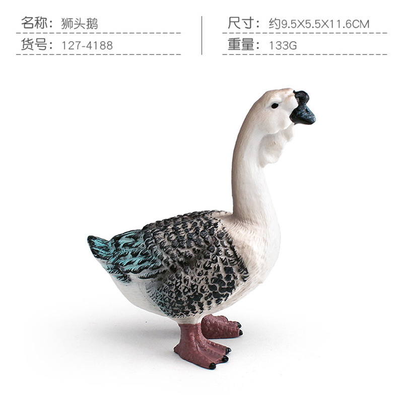 Simulación transfronteriza verruga nariz cisne cisne negro pollos de gallina granja de pollo de corral modelo de decoración ornamentos estáticos