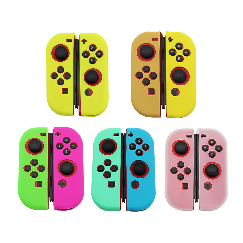 Switch-olde cubierta de silicona Joycon cubierta de protección switch-mano izquierda y derecha cubierta de silicona inyección de aceite de alta calidad