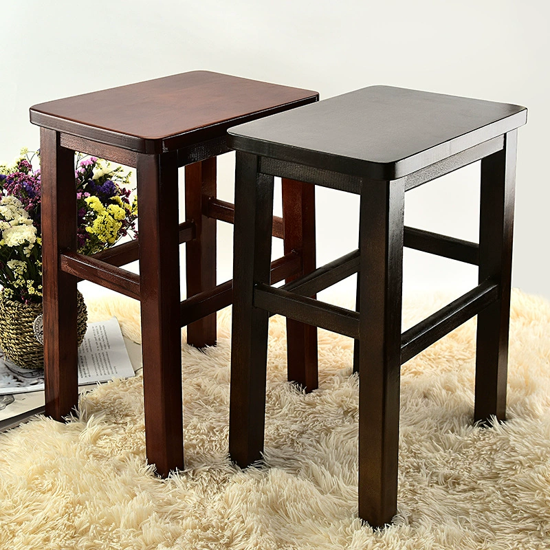 Квадратный табурет из цельного дерева, небольшая скамейка, бытовой деревянный табурет для взрослых, журнальный столик, детский маленький низкий табурет, деревянный табурет, китайский обеденный стол p ^