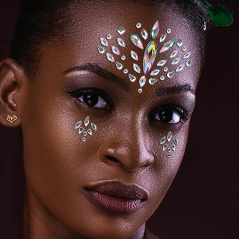 Rhinestone Eyebrow Diamond Paste Tattoo Paste Face Paste AliExpress Paste Main Push Face Paste Trend Acrylic Diamond Paste 1-32