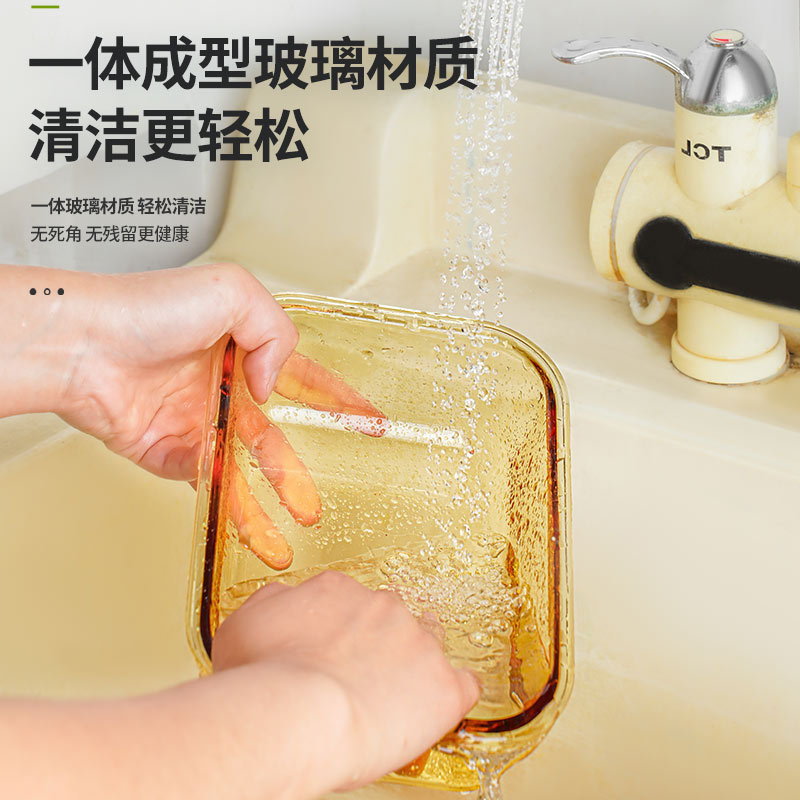 饭盒微波炉加热专用碗上班族带饭餐盒玻璃保鲜盒分隔便当盒水果盒|undefined