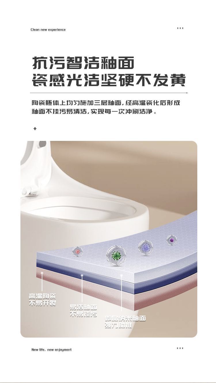 Innovative first-level water efficiency, round and smooth design, powerful spiral, large-diameter household toilet, factory wholesale one piece undefined