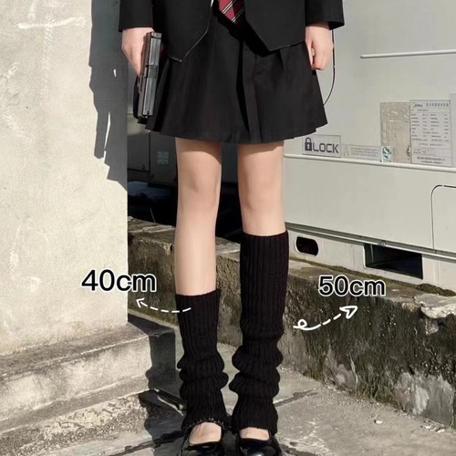 Pure Color Knitted Socks Set Autumn/Winter Warm Long Socks Y2K Original Hostel Style Hot Girl Japanese School Style Bumpy Socks for Women