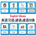 FNL番尼乐英语习语谚语成语32条点读闪卡小学幼儿英语教具益智玩