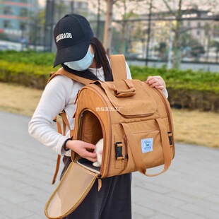 Expandable Cat Carrier Portable Breathable Pet Backpack Cat Backpack Dog Handheld Shoulder Large Capacity