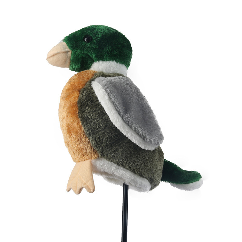 Juego de gorra de animal de pato de golf caliente transfronterizo simulación muñeca de dibujos animados palo de felpa cubierta protectora al por mayor