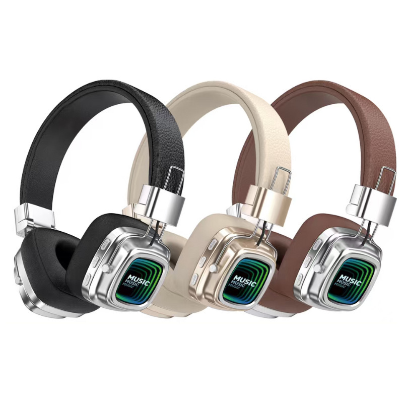 Cross-Border New Model Azs-18 Over-Ear Wireless Bluetooth Headphones Retro Luminous Thousand-Layer Mirror Noise Reduction Source Factory