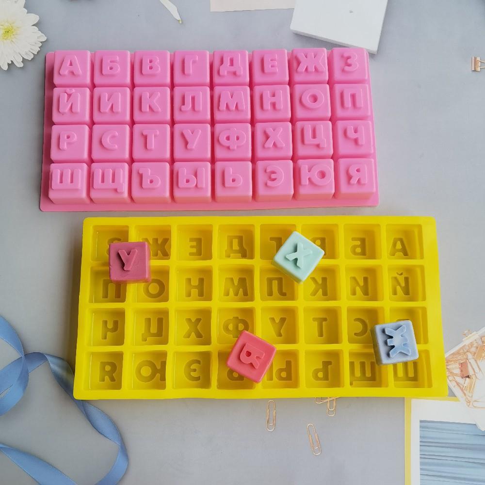 俄文字母大424巧克力餅乾模蛋糕模具雪糕糖果硅膠模具