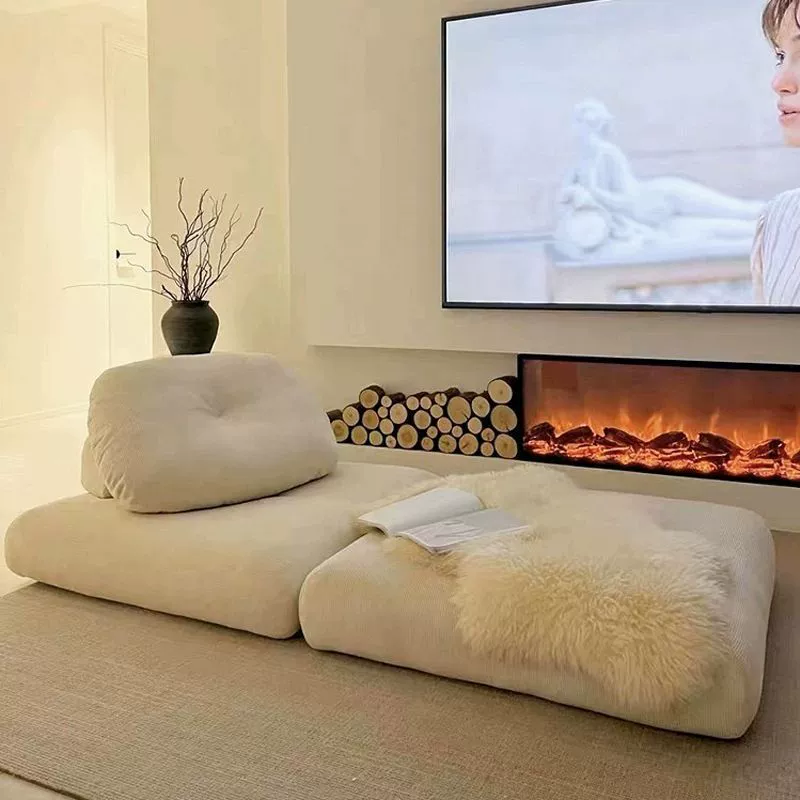 Одноместный диван Манио диван-кровать гостиная складная съемная татами двойного назначения сливки тофу блоки ins сетка красный