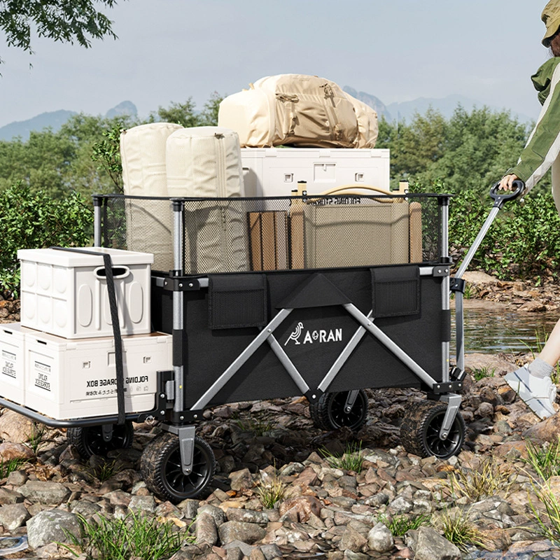 Оптовая Складная Кемпинговая Тележка Эвакуатор Ведро Открытый Ручной Пикник Автомобиль Лагерь Прицеп Тяговая Штанга Открытая Тележка