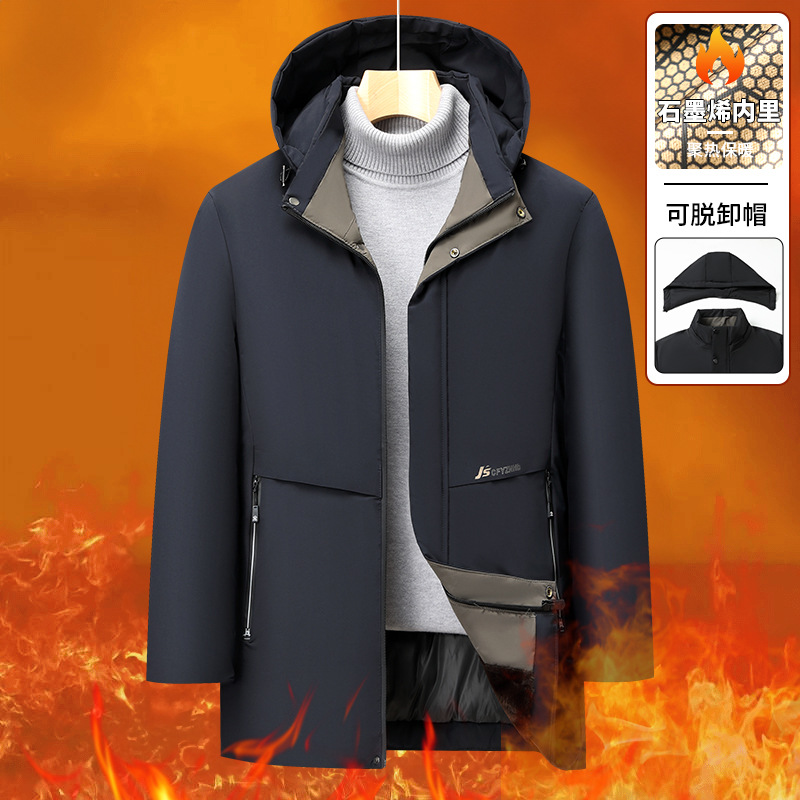 Chaqueta Acolchada con Capucha para Hombre Poliéster para Invierno