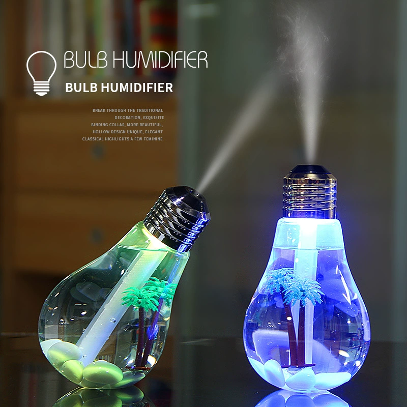 New light bulb humidifier bedroom with small super large mist spray desktop air humidifier humidifier