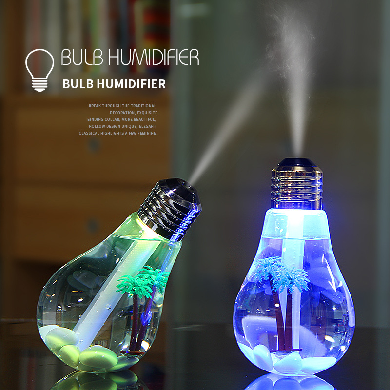 New light bulb humidifier bedroom with small super large mist spray desktop air humidifier humidifier