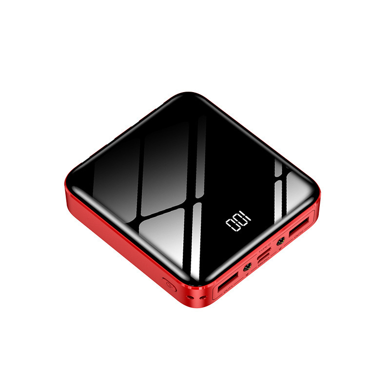 Fuente de alimentación portátil al aire libre con cable ligero y delgado mini fuente de alimentación móvil de cuatro líneas de carga de teléfono móvil 2w mAh universal