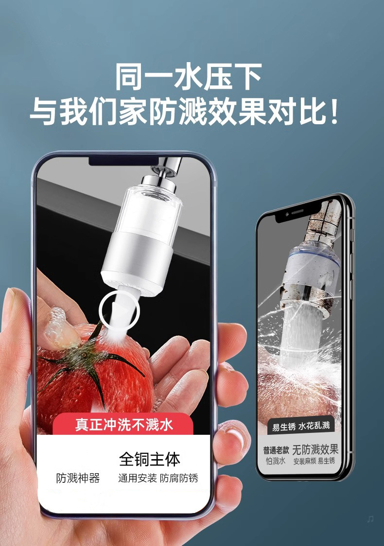Faucet filter, high-end tap water, household water filter, general water purifier, kitchen anti-splash water, cross-border e-commerce undefined