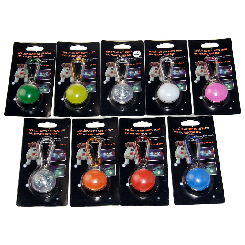 Led Night-Glow Flashing Pet Warning Light with Three Modes to Choose From, Clip-On Type, Can Be Used as a Variety of Collar Accessories to Prevent Loss