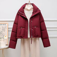 冬季新款羽绒服女立领韩版短款时尚宽松面包服小个子加厚外套
