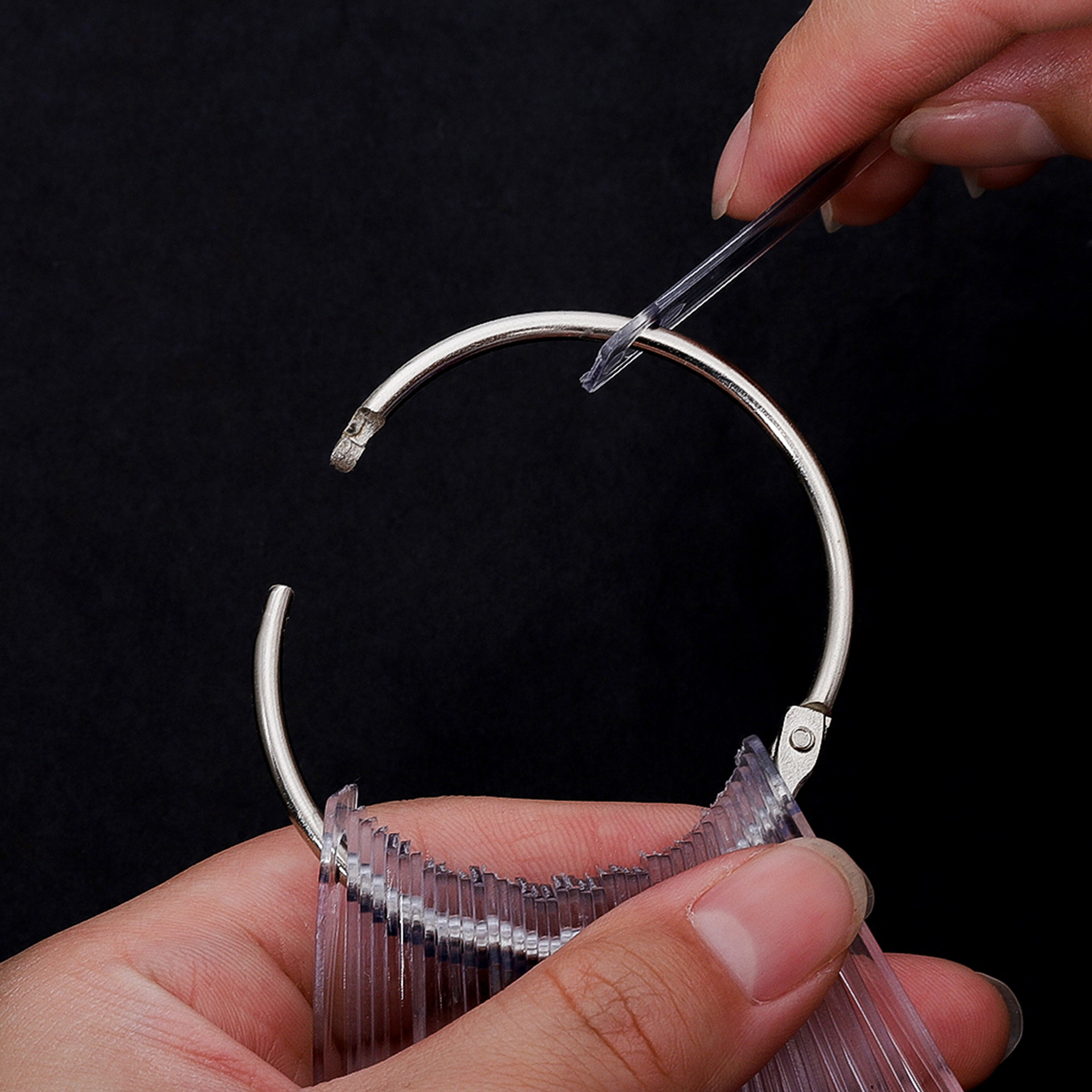 Tablero de exhibición de uñas 50 Cinta con tornillo tarjeta de color de ventilador de uñas