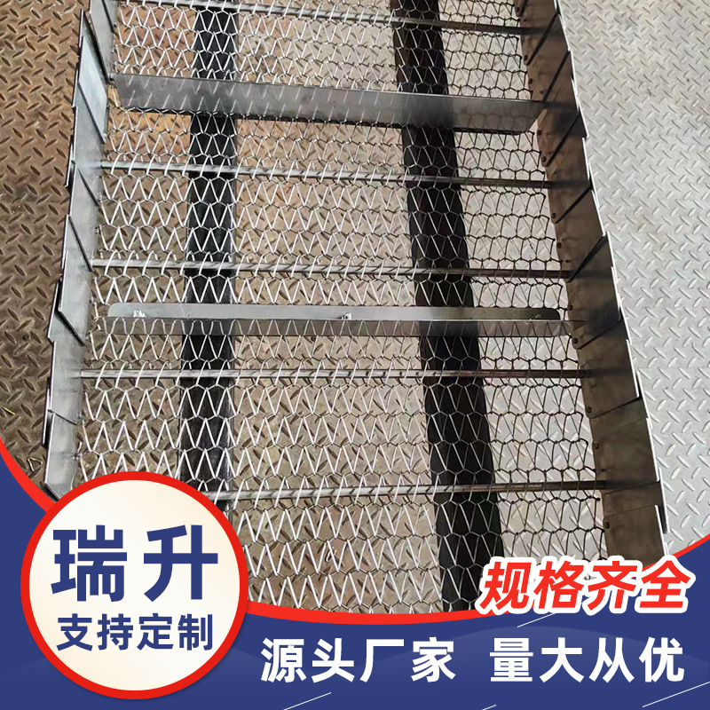 不锈钢链条网带药材烘烤金属流水线304不锈钢乙型网带201螺旋网带