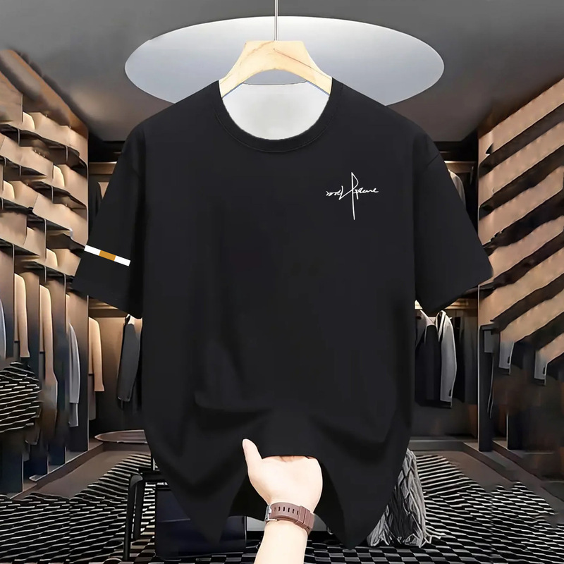 2025 クロスボーダー Tシャツヨーロッパとアメリカの夏の新しい ins3DT シャツメンズハイエンドトレンディカジュアルベーシック半袖|undefined