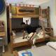 Factory wholesale sandalwood Silk Wood mother bed solid wood children's bed bunk simple American high and low bed wood wax oil bunk bed