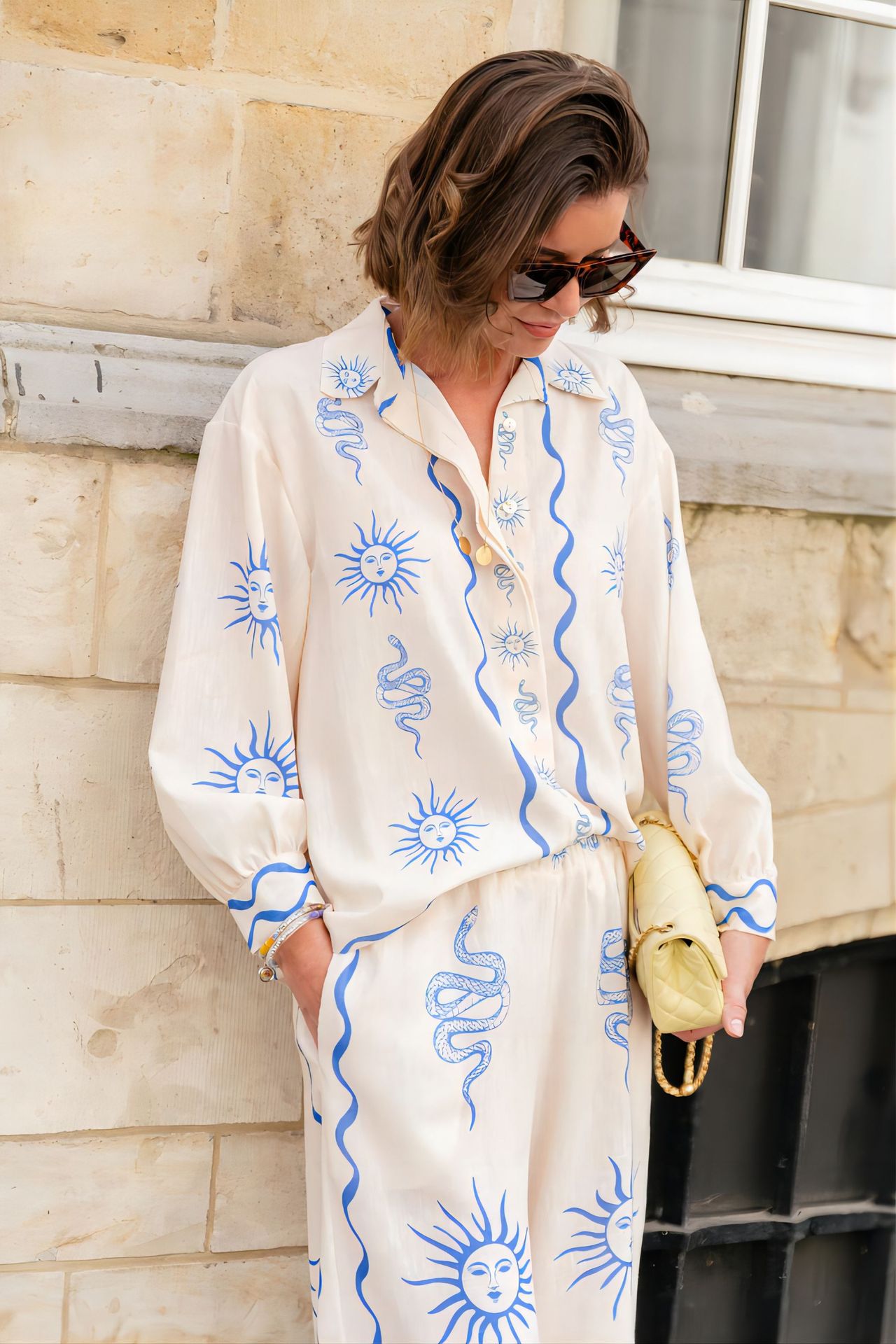 Holiday Street Women's Casual Streetwear Sun Snake Linen Polyester Printing Pant Co-ord Set Pants Sets display picture 6