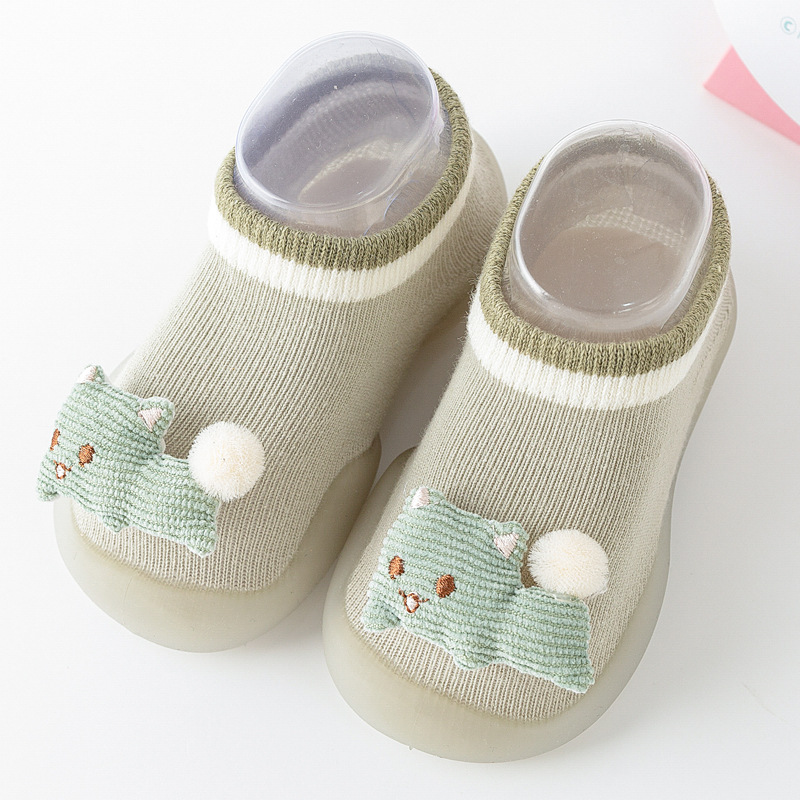 Nuevo bebé niño zapatos de fondo suave antideslizante lindo bebé piso zapatos calcetines primavera y otoño interior fresco niños calcetines Zapatos
