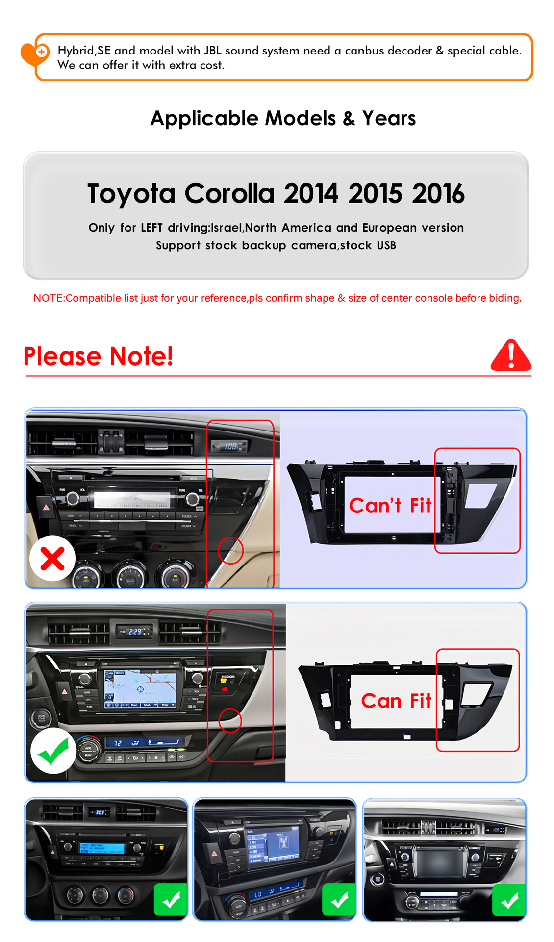 Overseas Android Navigation Is Suitable for 14-16 Toyota Corolla Corolla Car Navigation Gps4G Full Network Communication
