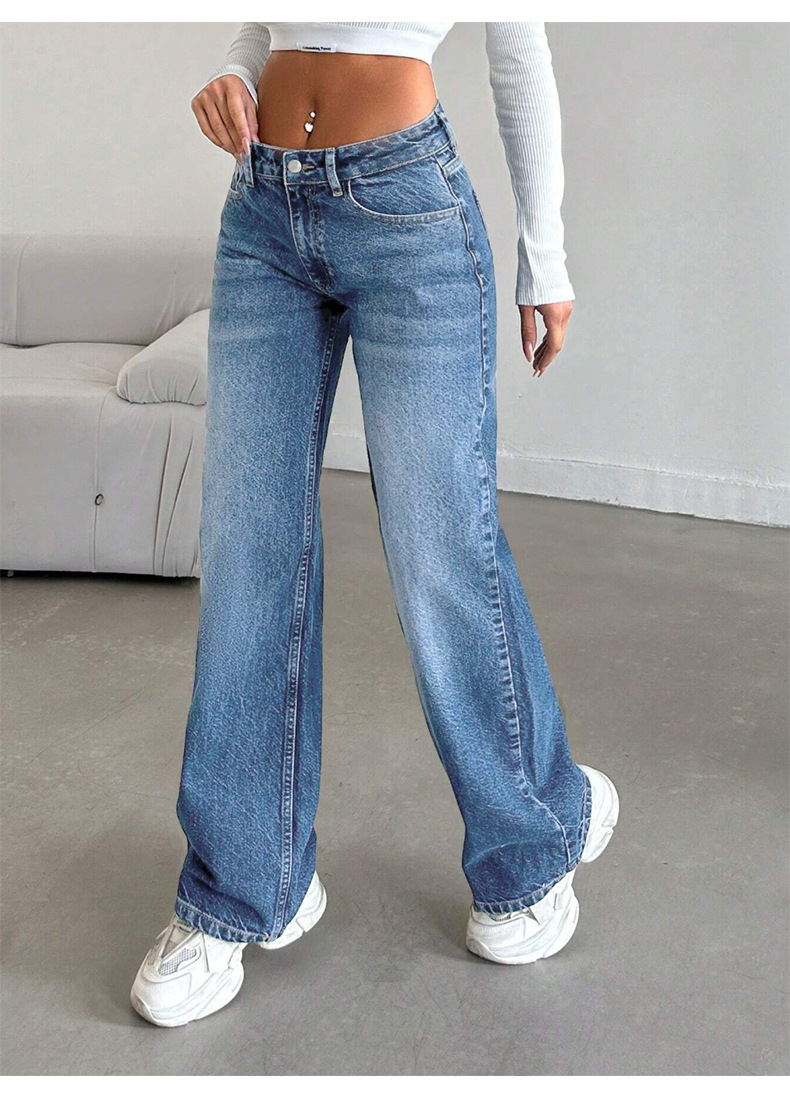 Low-Rise Relaxed Fit Stretch Jeans – Vintage Washed & Ultra-Comfy (S-XL, 2 Colors)_mkmklike.com