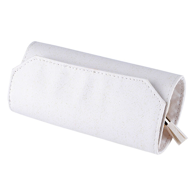 Cross-border caja de joyería larga multifuncional portátil rollo de joyería embrague plegable PU joyería bolsa de almacenamiento