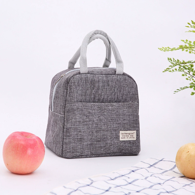 Travel capacious matte lunch box for students, thermal bag