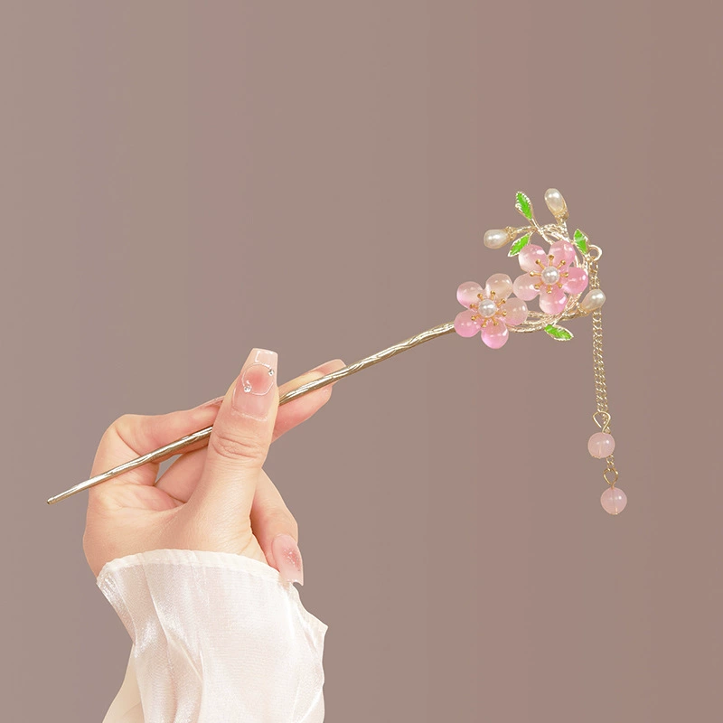 Hairpin Hanfu заколка для волос, орхидея цветочный декоративный аксессуар для волос, простая элегантная китайская стиль