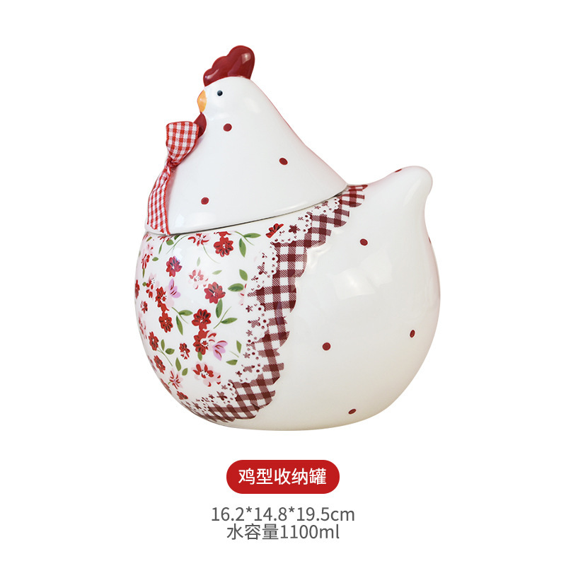 Fábrica directa pastoral serie de porcelana de cerámica de pascua caja de preservación transfronteriza comida regalos de pascua