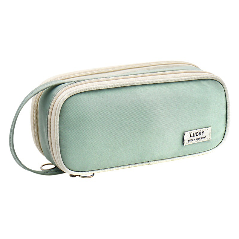 Estuche de lápices impermeable de gran capacidad transfronteriza de alto aspecto ins bolsa de papelería multifuncional para estudiantes de secundaria bolsa de lápiz simple portátil