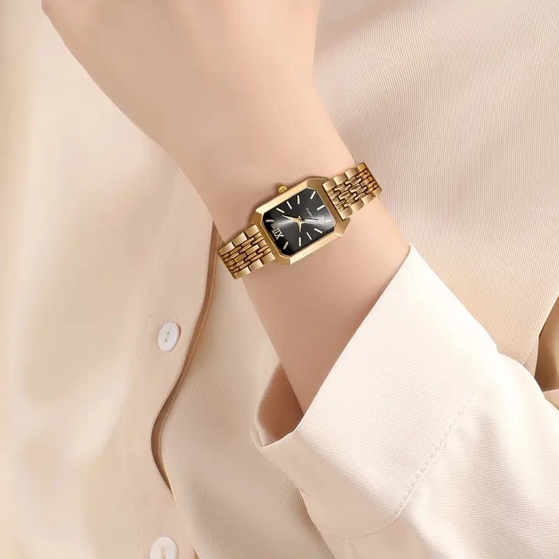 Casual Solid Color One Piece Buckle Quartz Watch Women's Watches display picture 7