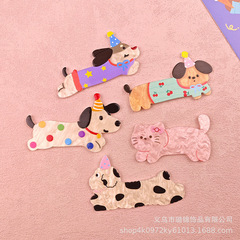 漫画猫子犬diyアクリル部品携帯ケースパッチヘアクリップ頭飾り穴靴花靴バックル材料