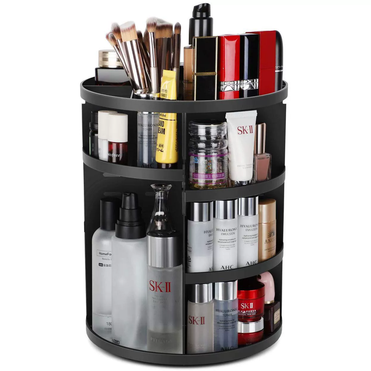 Rotating Countertop Storage Rack, Multi-Layer Cosmetic Organizer, 2–3 Tier Rotating Box