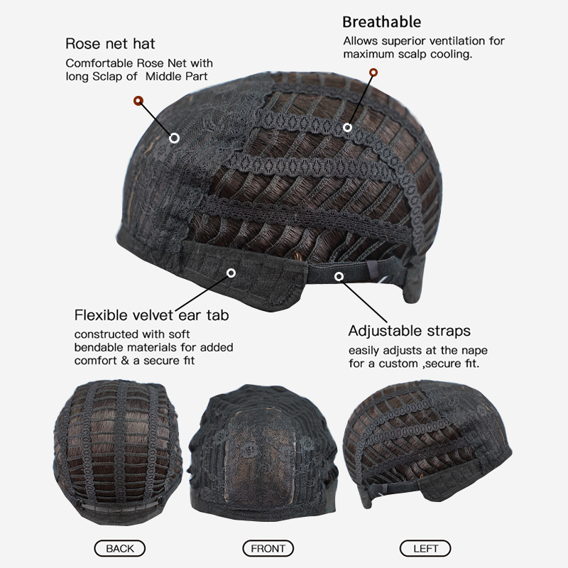 Factory wholesale cross-border European and American chemical fiber artificial hair wig full head cover daily use oblique bangs long straight hair wig_voghion.com