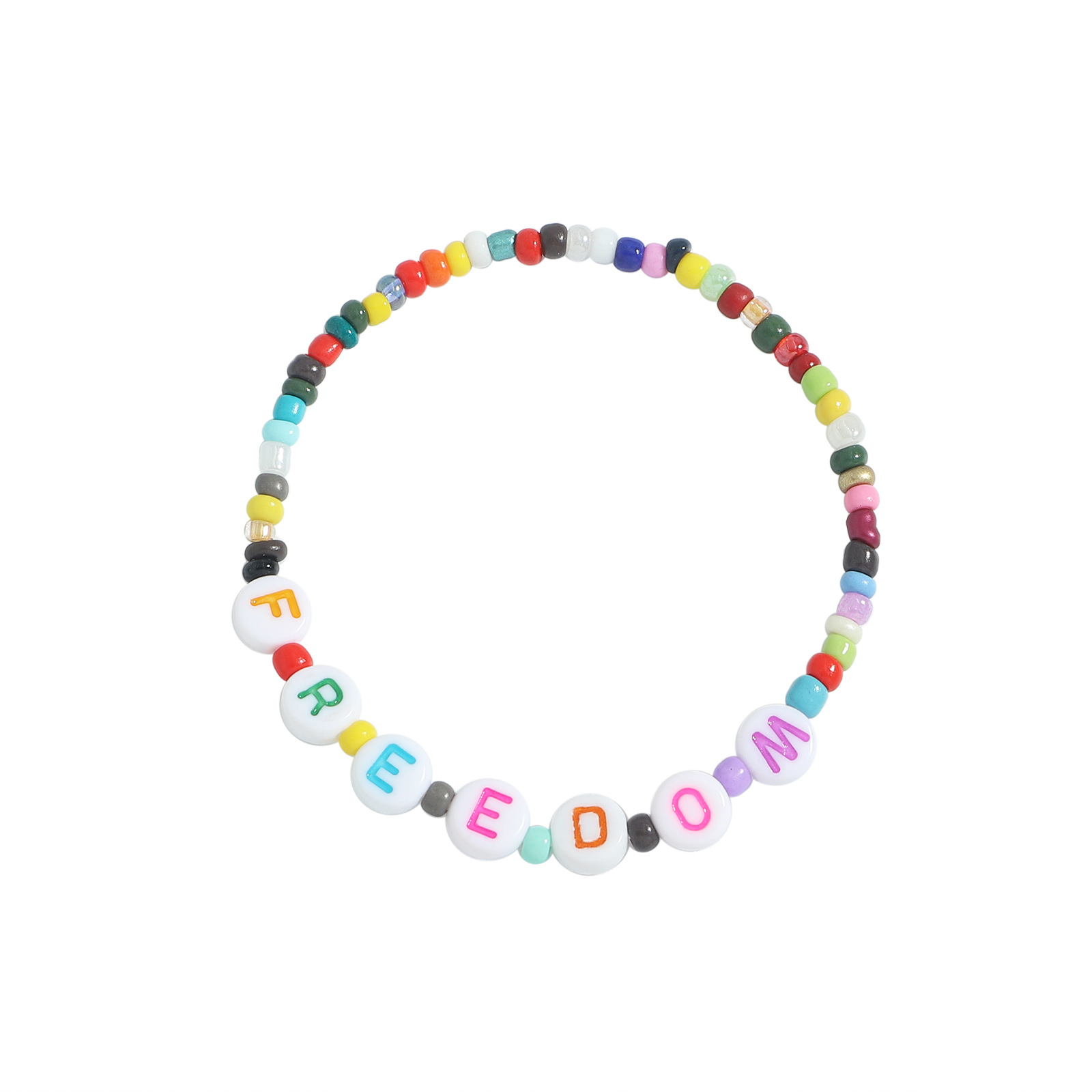 Wholesale Jewelry Letters Colorful Bead Necklace Bracelet Set Nihaojewelry display picture 19