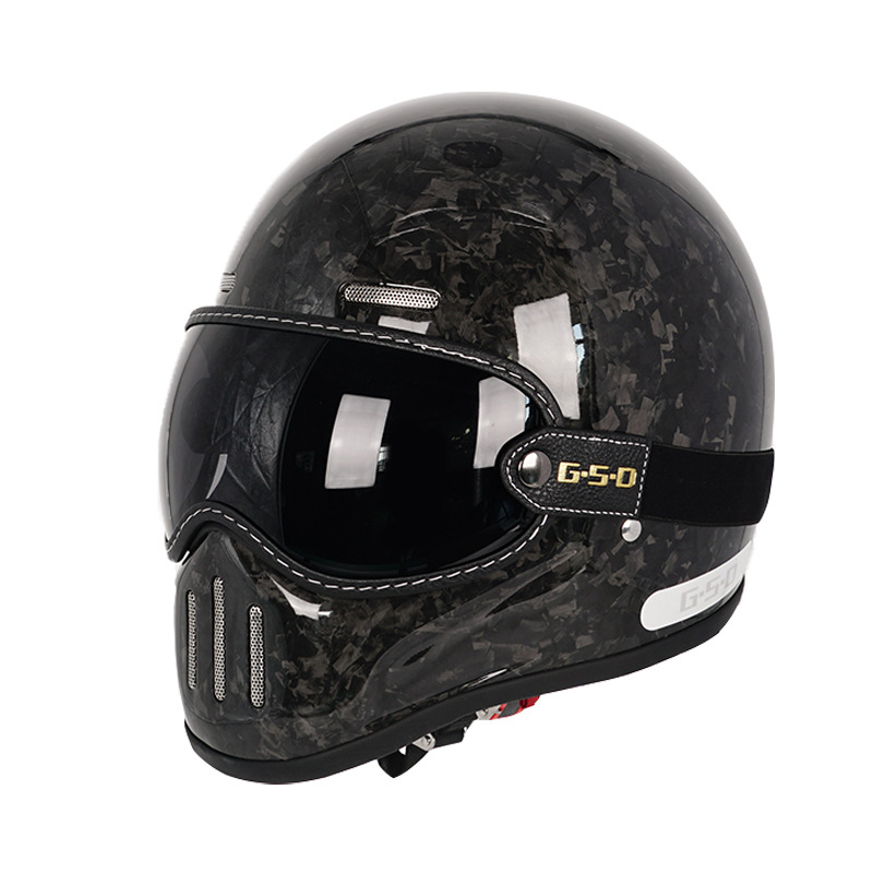 Helmet, Motuoche Motosiklet kaskı (dəbilqə) - black-forged-black-tea-visor-m55-56