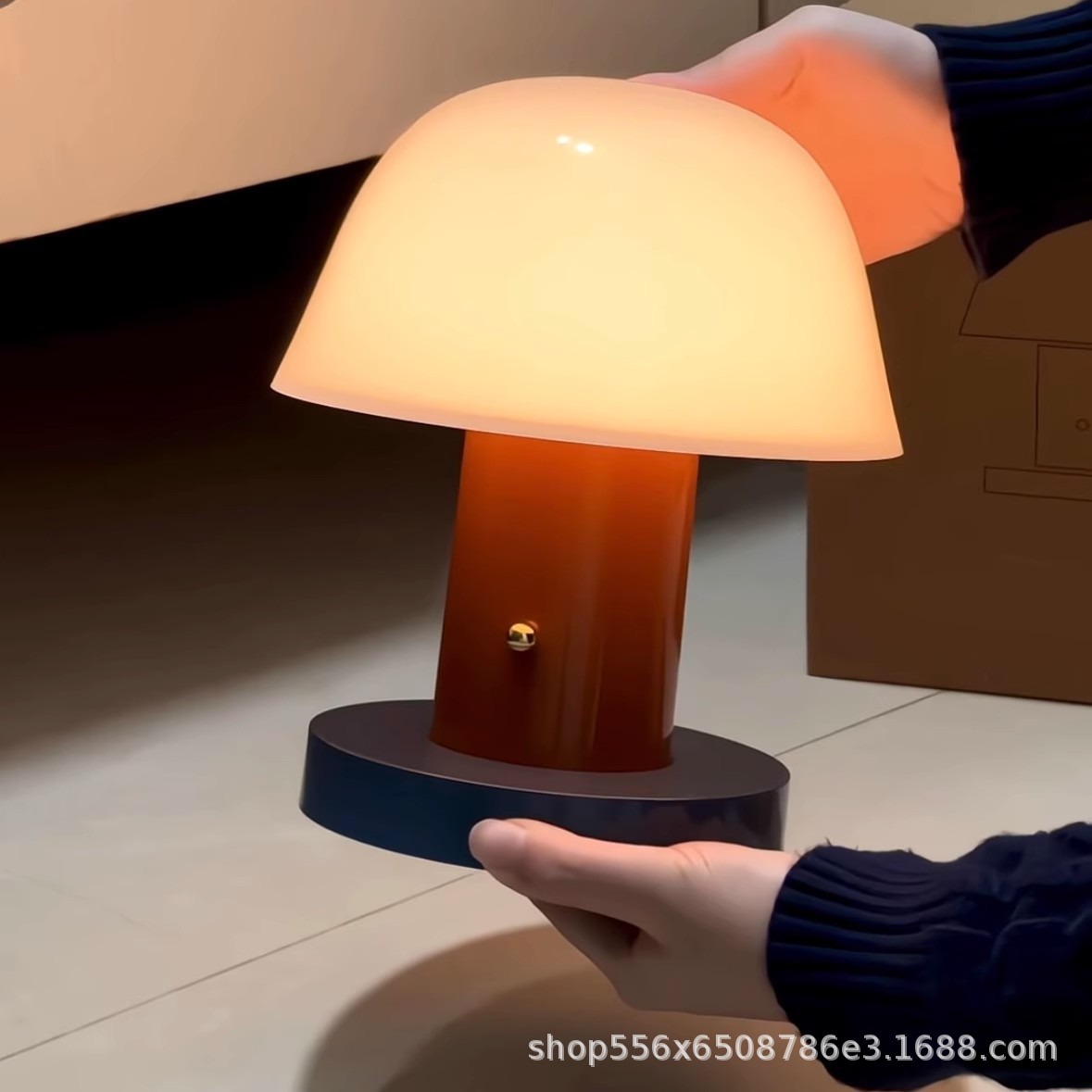 Cfx Danish Setago Mushroom Lamp Retro Camping Atmosphere Warm and Fashionable Study Lamp Charging Touch Mushroom
