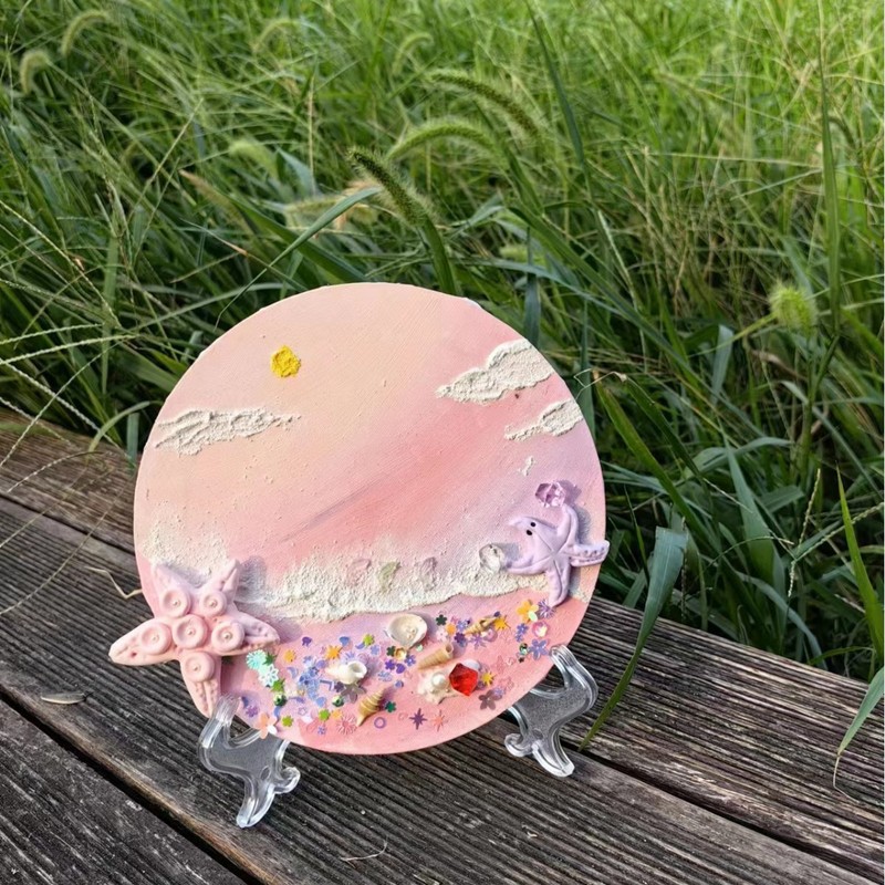 ビーチ波貝殻 diy テクスチャ絵画材料アクリル石英砂手作り額縁チームビルディング活動装飾絵画|undefined