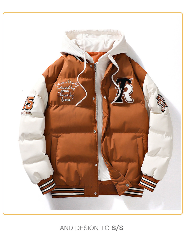 Veste en coton à capuche pour homme, tendance, mode hiver 2024, lettre imprimée, couple de pain_voghion.com