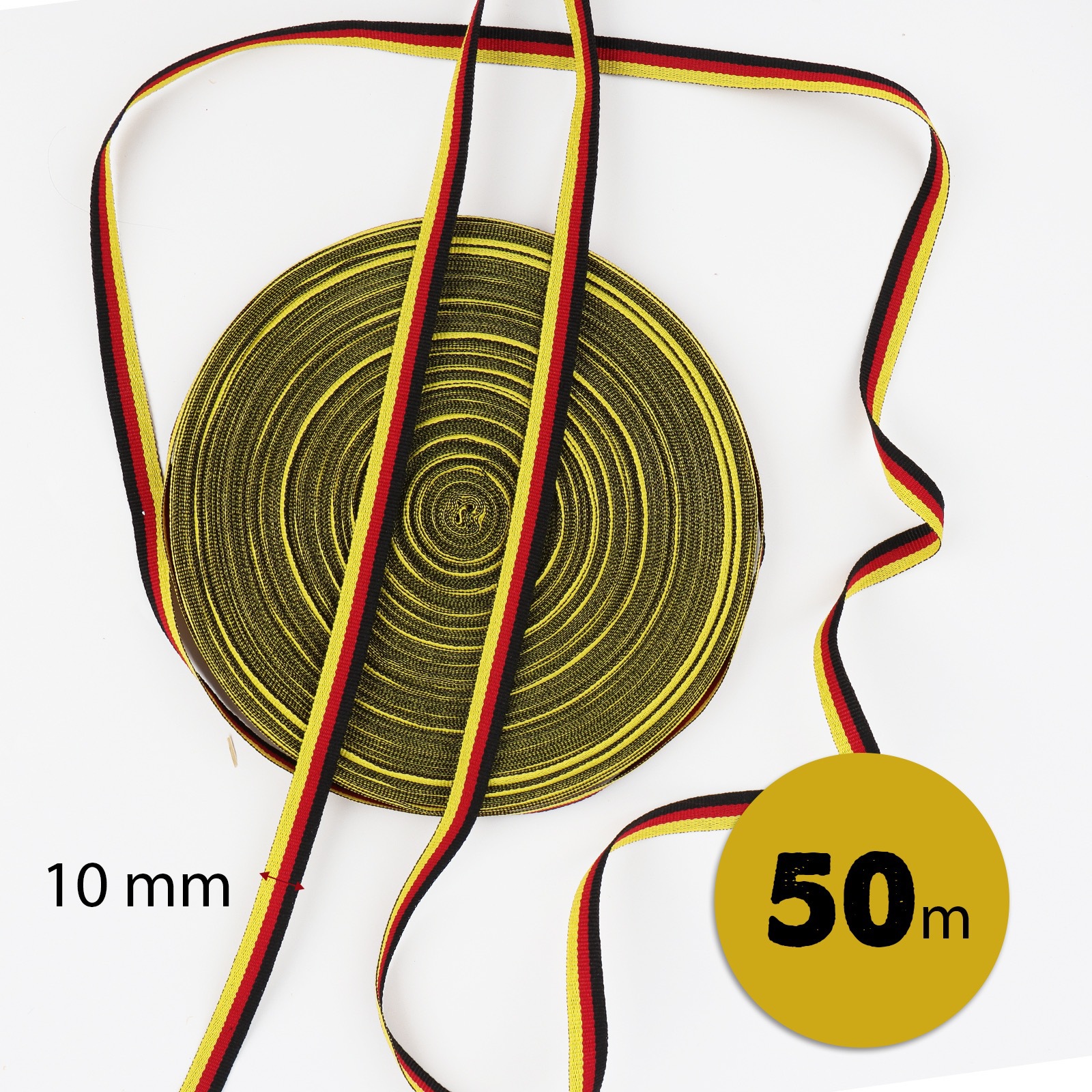 Cinta de poliéster-algodón a rayas de tres colores multi-especificación cinta a juego de color ropa hogar textil cinta fábrica en stock al por mayor