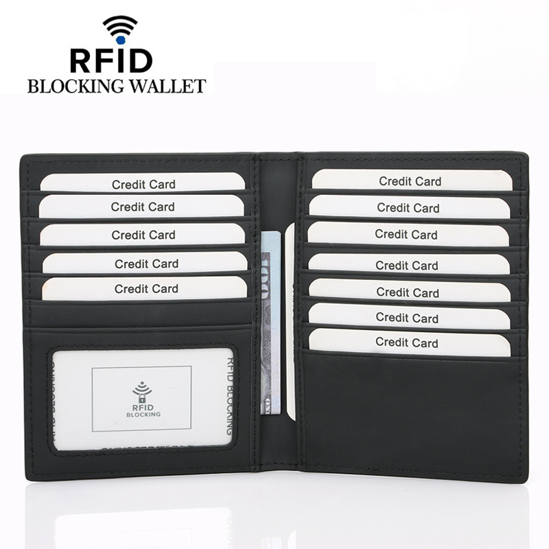 Manufacturer wholesale new card bag genuine leather bank card large capacity rfid anti-theft card bag multi-card slot card holder neutral