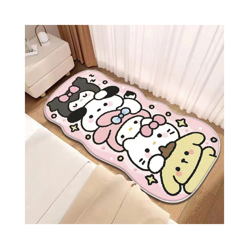 模造カシミヤカーペット、寝室のベッドサイドブランケット、かわいい漫画の厚みのある柔らかいカーペット、リビングルームの汚れにくいお手入れが簡単なコーヒーテーブルブランケット|undefined