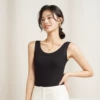 Silk black vest