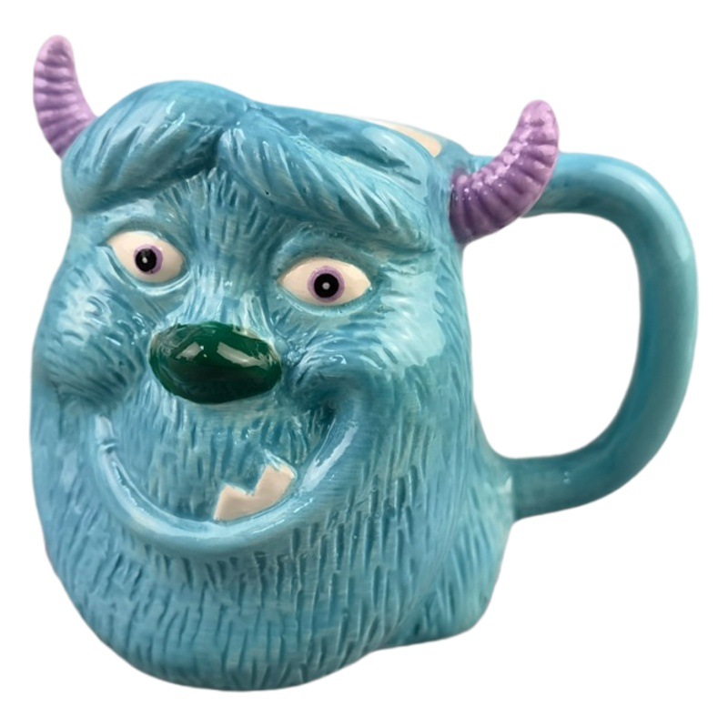Selección estricta monstruo Sullivan azul monstruo de lana Taza de cerámica Linda muñeca 3D juego periférico monstruo taza de agua