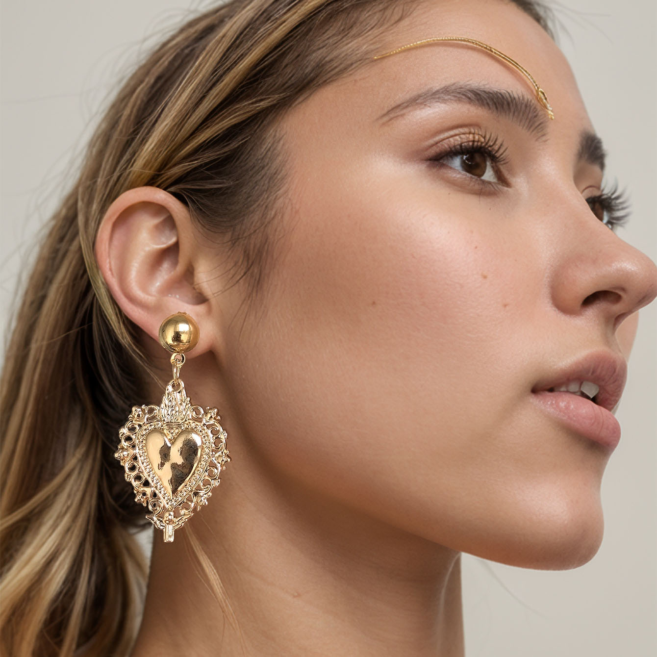 Women's Gender 1 Pair IG Style Heart Shape Pineapple Plating Zinc Alloy Drop Earrings