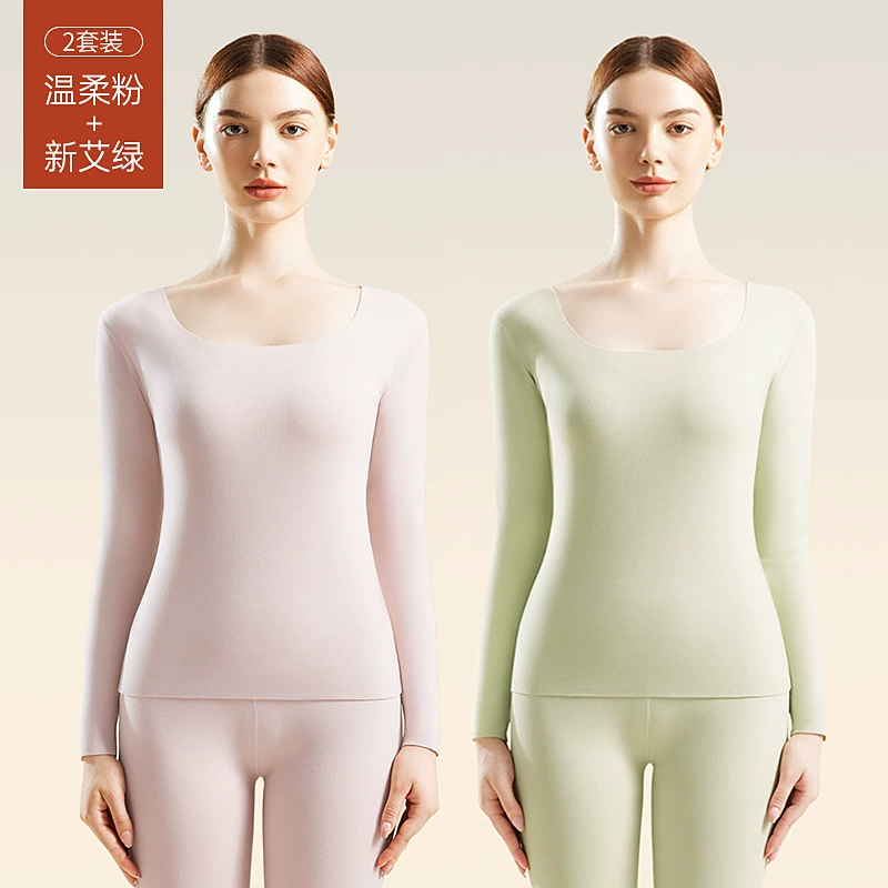 Теплоизолирующие флисовые топы с длинным рукавом, термобелье, зимние брюки, увеличенная толщина, облегающий